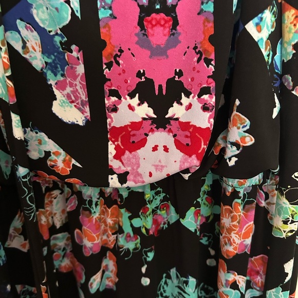 Nicole By Nicole Miller Sleeveless Floral Floor Length Dress - Size XL - Picture 2 of 3